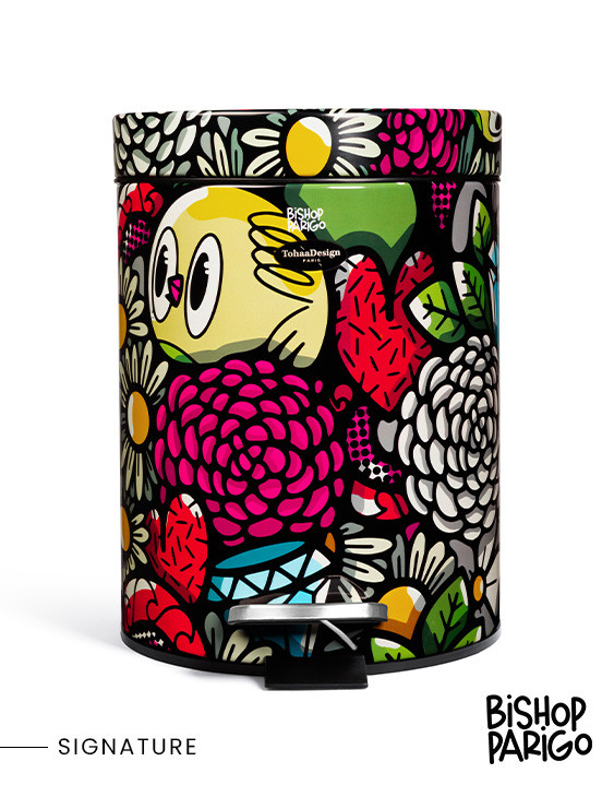 Bathroom bin 5L BirdyFlowers